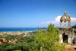 View of Alikes and Agios Georgios church in Katastari villag